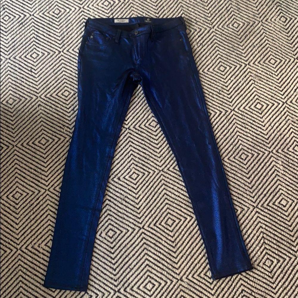 ADRIANO GOLDSCHMIED Cobalt Blue Metallic Jeans